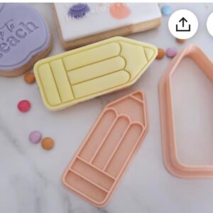 Cortador galletas colegio mochila y lapiz 4 UND