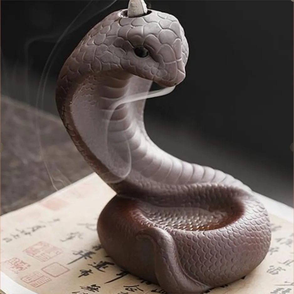 Incensario en forma de serpiente Incensario de reflujo en forma de serpiente